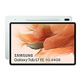 Samsung Tablet Galaxy Tab S7 FE, 12,4 Zoll (31,5 cm) mit 5G und Betriebssystem Android, 64 GB, Grün,…