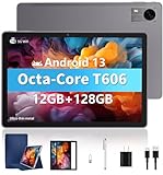 Android 13 Tablet, 10 Zoll Tablets mit Hülle, Stylus, 12GB RAM 128GB ROM 1TB Erweiterung, Octa Core…
