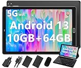 GOODTEL 2024 Tablet 10 Zoll Android 13 mit 10GB RAM 64GB ROM(TF 1TB), Octa-Core, WLAN 5G, Bluetooth…