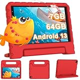 YESTEL Kinder Tablet mit Wi-Fi 6, Android 13, 7GB RAM 64GB ROM (Erweiterung 1TB), Bluetooth 5.0, Bildung…
