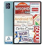 TECLAST M50HD Tablet 10 Zoll, 16GB RAM+128GB ROM（1TB TF） Android 13, Unisoc Octa-Core A75 CPU, TDDI…