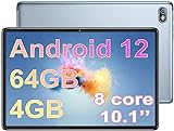 SZTPS Tablet 10 Zoll Android Tablet 12.0, 64GB ROM + 4GB RAM 128GB Expandable Gaming Tablet 8 Cores…