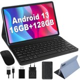 JUSYEA Tablet (10", 128 GB, Android 13, Octa-Core GPS 13MP+5MP, 8000mAh Akku, mit Tastatur & Maus Metallkörper)