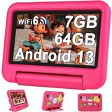 Oangcc Tablet (7", 64 GB, Android 13, Kinder Tablets Fhd Wifi Kindersicherung Kid Proof Eva Case)
