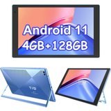 TJD Tablet (10,1", 128 GB, Android 11, Tablets mit Halterung, 4GB RAM, FHD IPS, 8MP+2MP Kamera Wi-Fi,…
