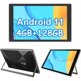 TJD Tablet (10,1", 128 GB, Android 11, Tablets mit Halterung, 4GB RAM, FHD IPS, 8MP+2MP Kamera Wi-Fi,…