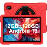 JUSYEA 8 Octa Core CPU Tablet (10", 128 GB, Android 13 di Google, mit wunderschöner roter EVA-Hülle…