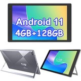 TJD Tablet (10.1", 128 GB, Android 11, Tablets mit Halterung, 4GB RAM, FHD IPS, 8MP+2MP Kamera Wi-Fi,…