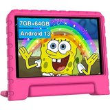 JUSYEA Tablet (7", 64 GB, Android 13, Tablet für kinder dual-kamera kindersicherung lernspiele eva gehäuse)
