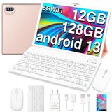 JUSYEA Tablet (10", 128 GB, Android 13, WiFi 5G+2.4G GPS FaceID GMS 8000mAh 8MP+5MP, mit Hülle Tastatur…
